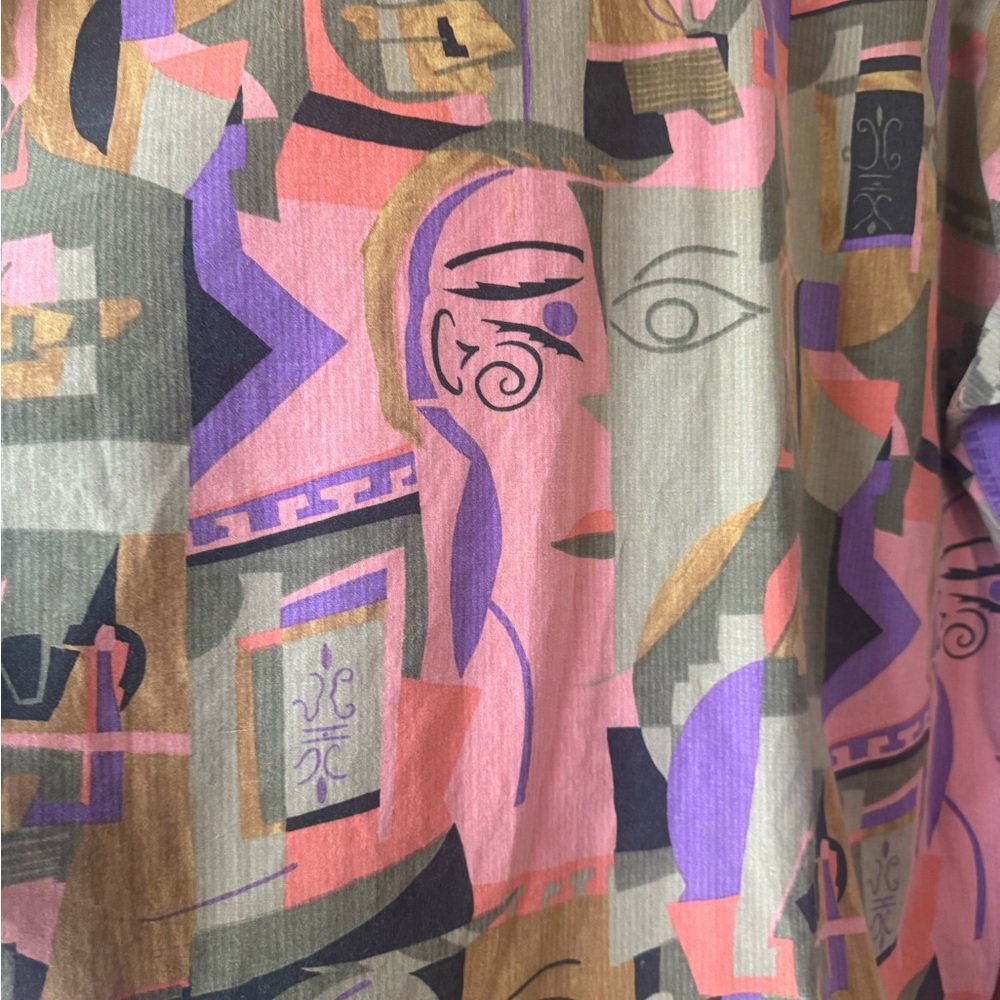 🎨 Vintage Colorful Abstract Button-Up Shirt – XL 🎨 - Picture 7 of 7